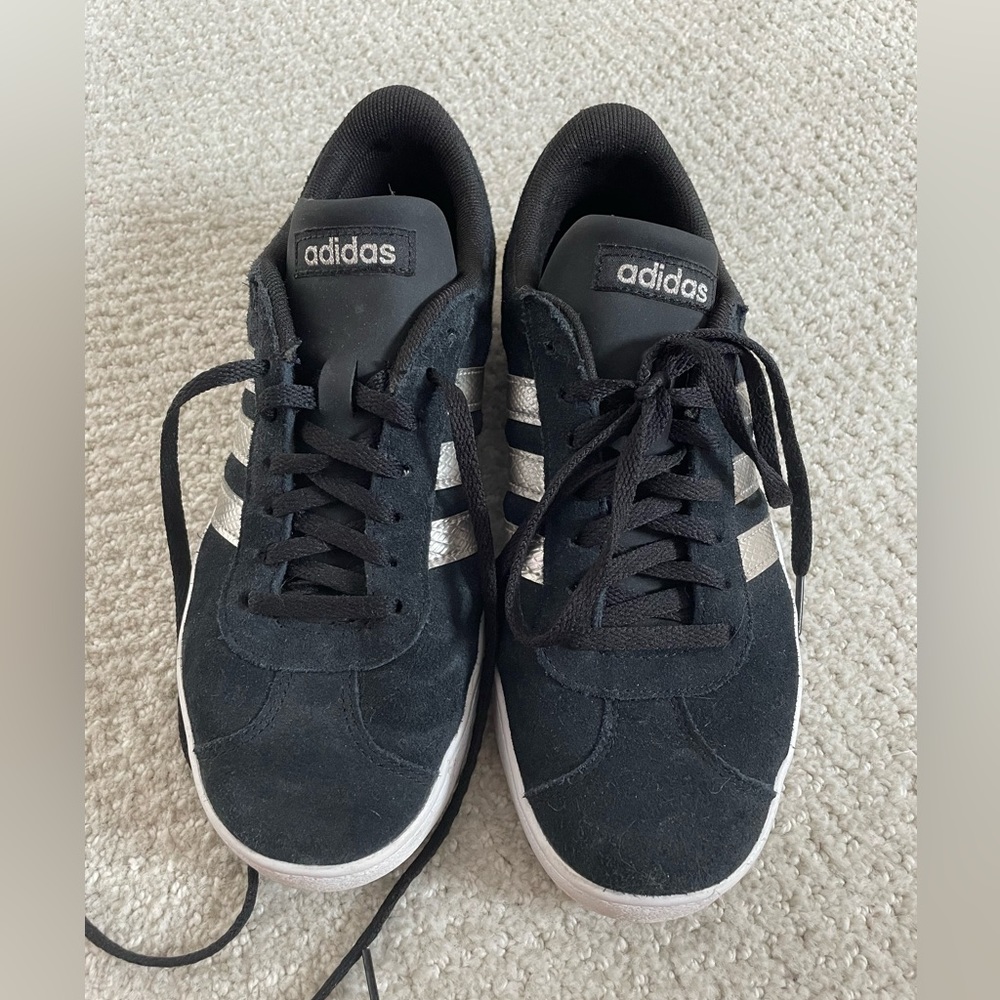 Black and gold Addidas Grand Court Ortholite Sneakers
